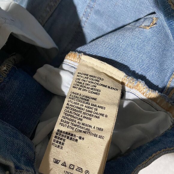 womens size 27 We The Free People raw fringe hem jeans distressed skinny - Picture 7 of 10